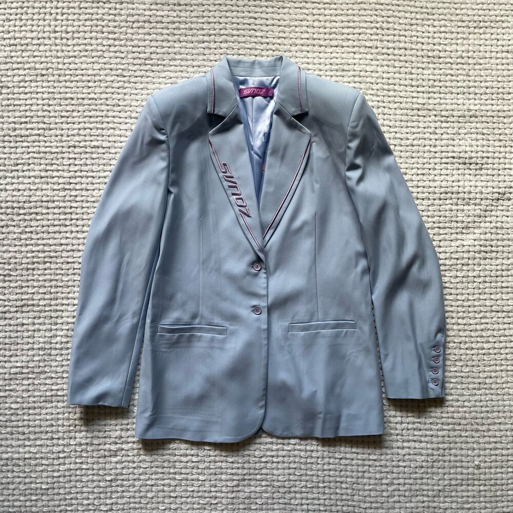 SVNDZ Pastel Blue Embroidered Blazer - Small - NWT